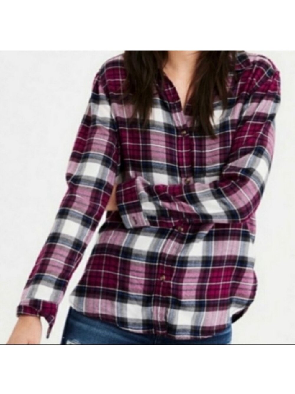 American Eagle Boyfriend Fit Ahh-mazingly Soft Flannel Size Small Shirt